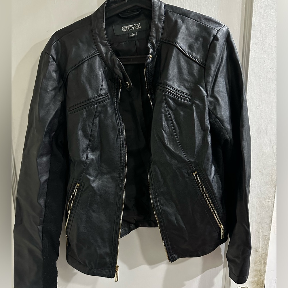 Faux leather jacket size M